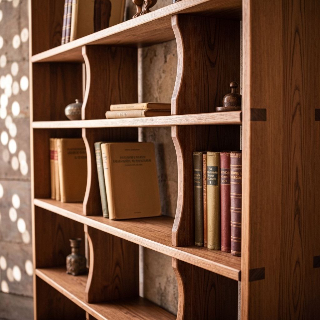 Custom wooden bookshelf - artisan woodworking Kansas