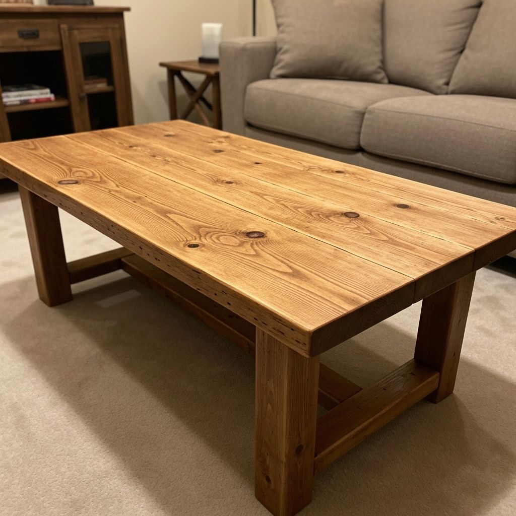 Rustic coffee table - bespoke rustic furniture