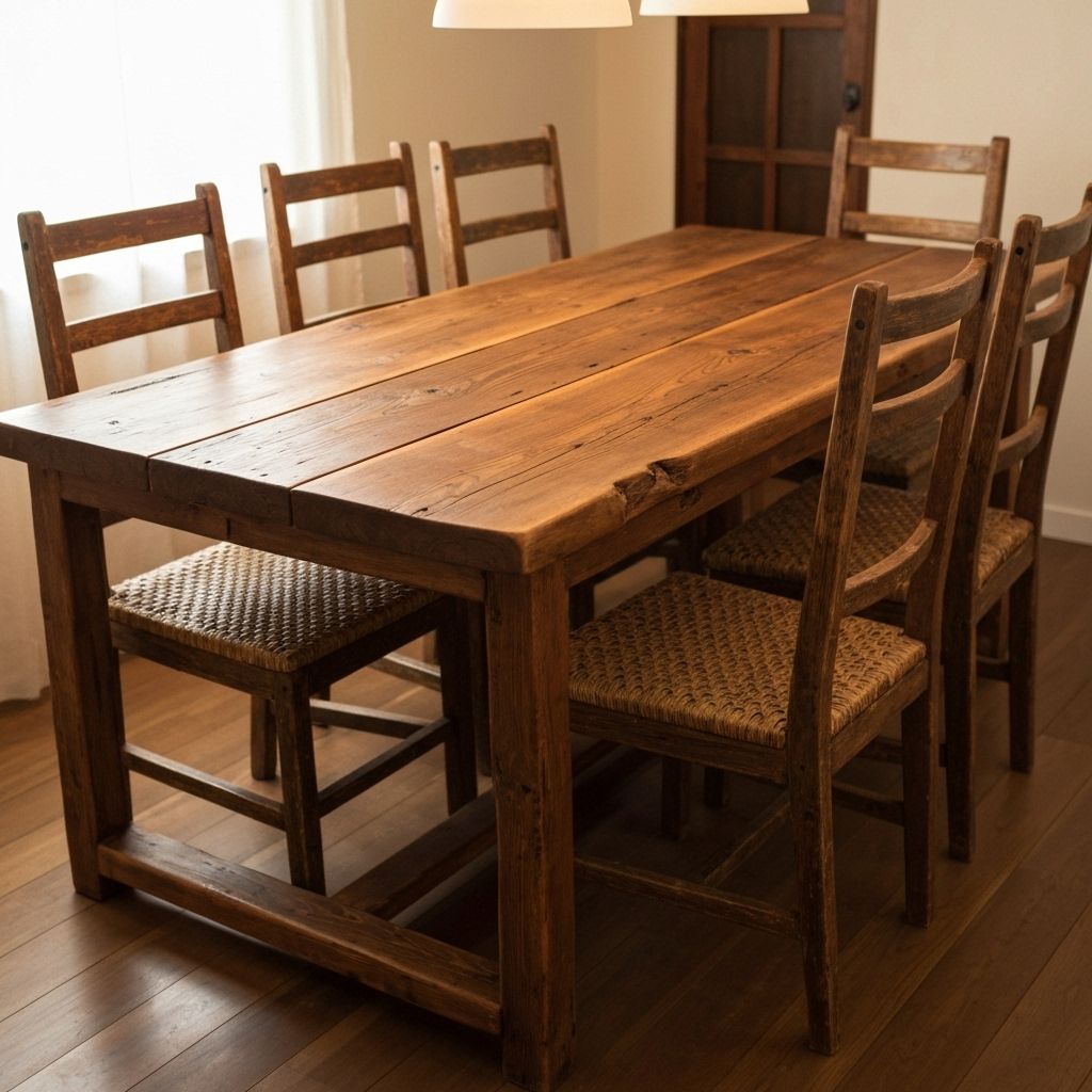Handcrafted rustic dining table - bespoke furniture Kansas